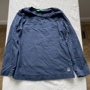 United Colors of Bennetton Toddler Navy Long Tee, 2 years